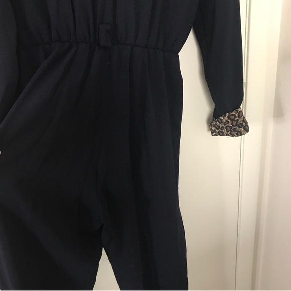Vintage animal print black long sleeve jumpsuit - Picture 5 of 11